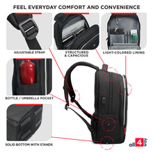 Load image into Gallery viewer, Laptop Backpack for Business & Travel. Men - Women SWISS Design with USB 17" all4way