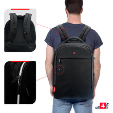 Load image into Gallery viewer, Laptop Backpack for Business & Travel. Men - Women SWISS Design with USB 17" all4way